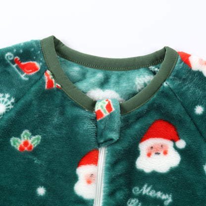 MICHLEY Christmas Santa Toddler Flannel Sleeping Sack with Feet