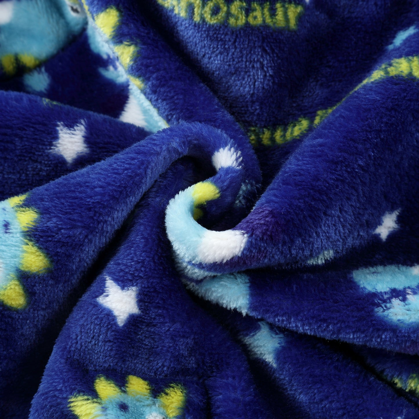 MICHLEY Toddler Flannel Sleeping Sack with Feet Blue Dinosaur Print Wearable Blanket
