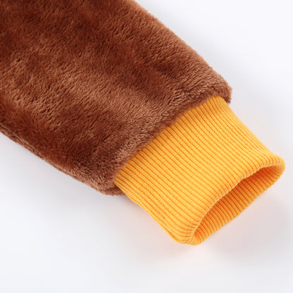 MICHLEY Brown Capybara Toddler Flannel Sleep Bag with Feet