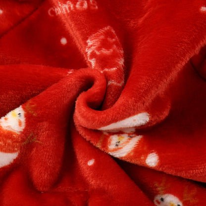 MICHLEY Snowy Red Toddler Flannel Sleeping Sack with Feet