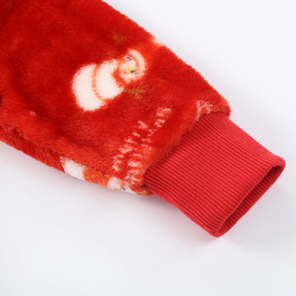 MICHLEY Snowy Red Toddler Flannel Sleeping Sack with Feet