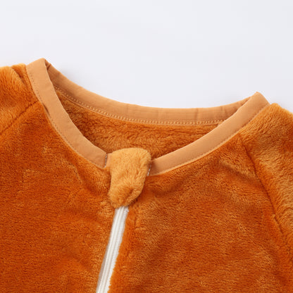 MICHLEY Lion Toddler Flannel Sleeping Bag with Feet - Cozy Winter Sleep Suit