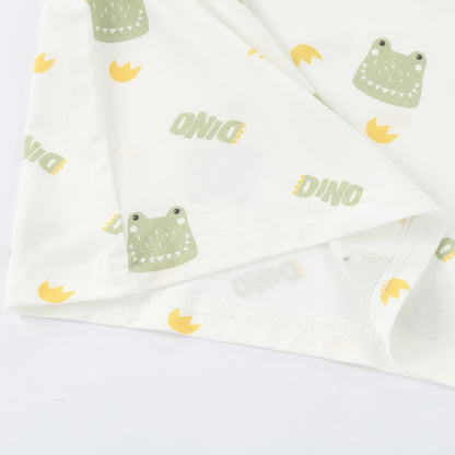 MICHLEY Kids Bamboo Viscose Pajamas Set Soft Stretchy Sleepwear (Frog)