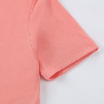 MICHLEY Kids Bamboo Viscose Pajamas Set Soft Stretchy Sleepwear (Pink)