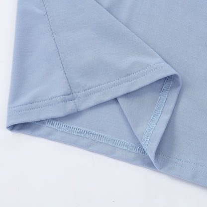 MICHLEY Kids Bamboo Viscose Pajamas Set Soft Stretchy Sleepwear (Blue)