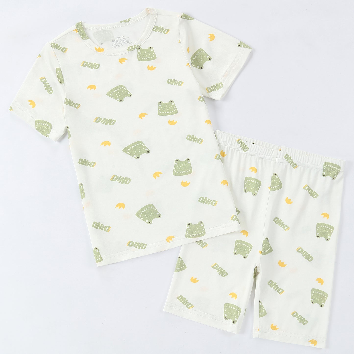 MICHLEY Kids Bamboo Viscose Pajamas Set Soft Stretchy Sleepwear (Frog)