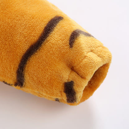 MICHLEY Baby Tiger Costume | Flannel Safari Animal Romper