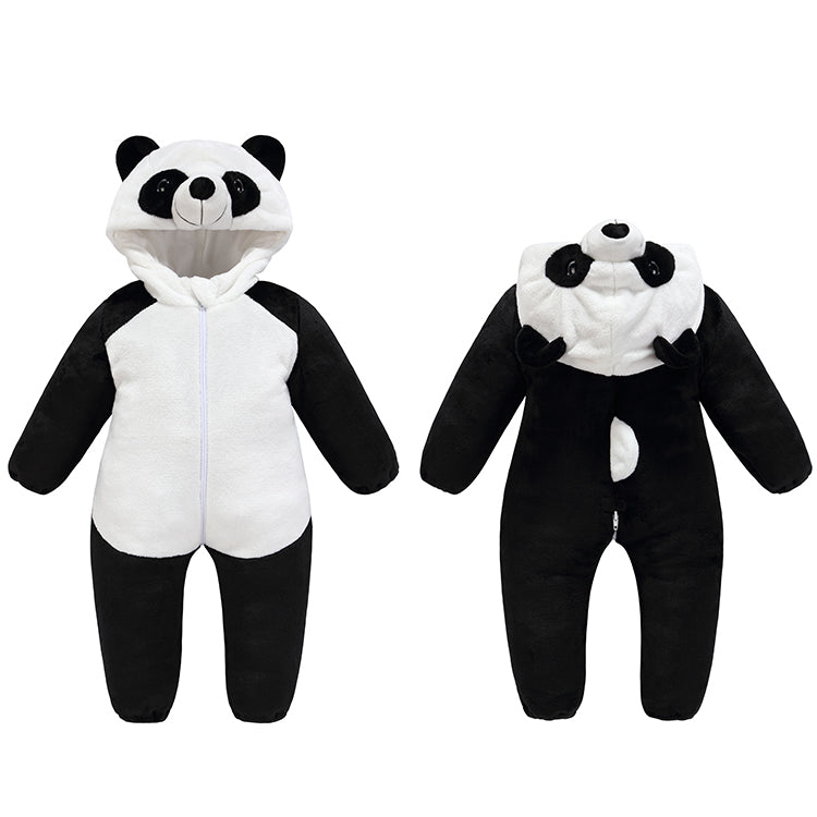 MICHLEY Baby Panda Costume | Flannel Animal Onesie & Romper