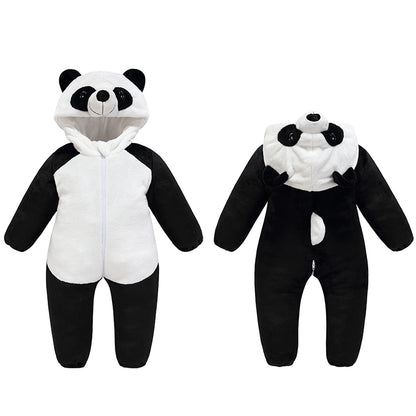 MICHLEY Baby Panda Costume | Flannel Animal Onesie & Romper