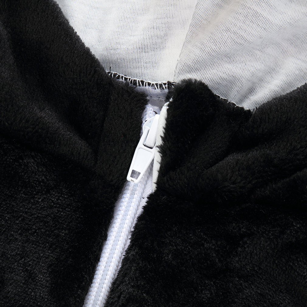 MICHLEY Penguin Baby Costume Winter Flannel Hooded Romper