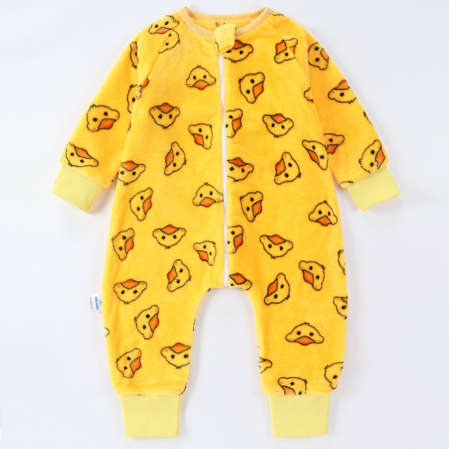 Haliven Cute Yellow Duck Toddler Flannel Sleep Sack with Feet