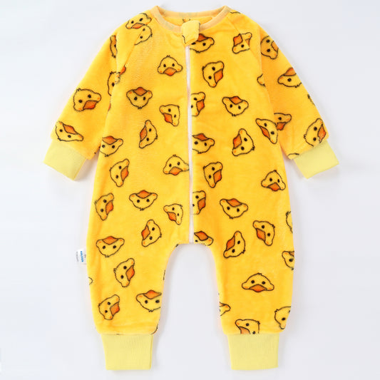Haliven Cute Yellow Duck Toddler Flannel Sleep Sack with Feet